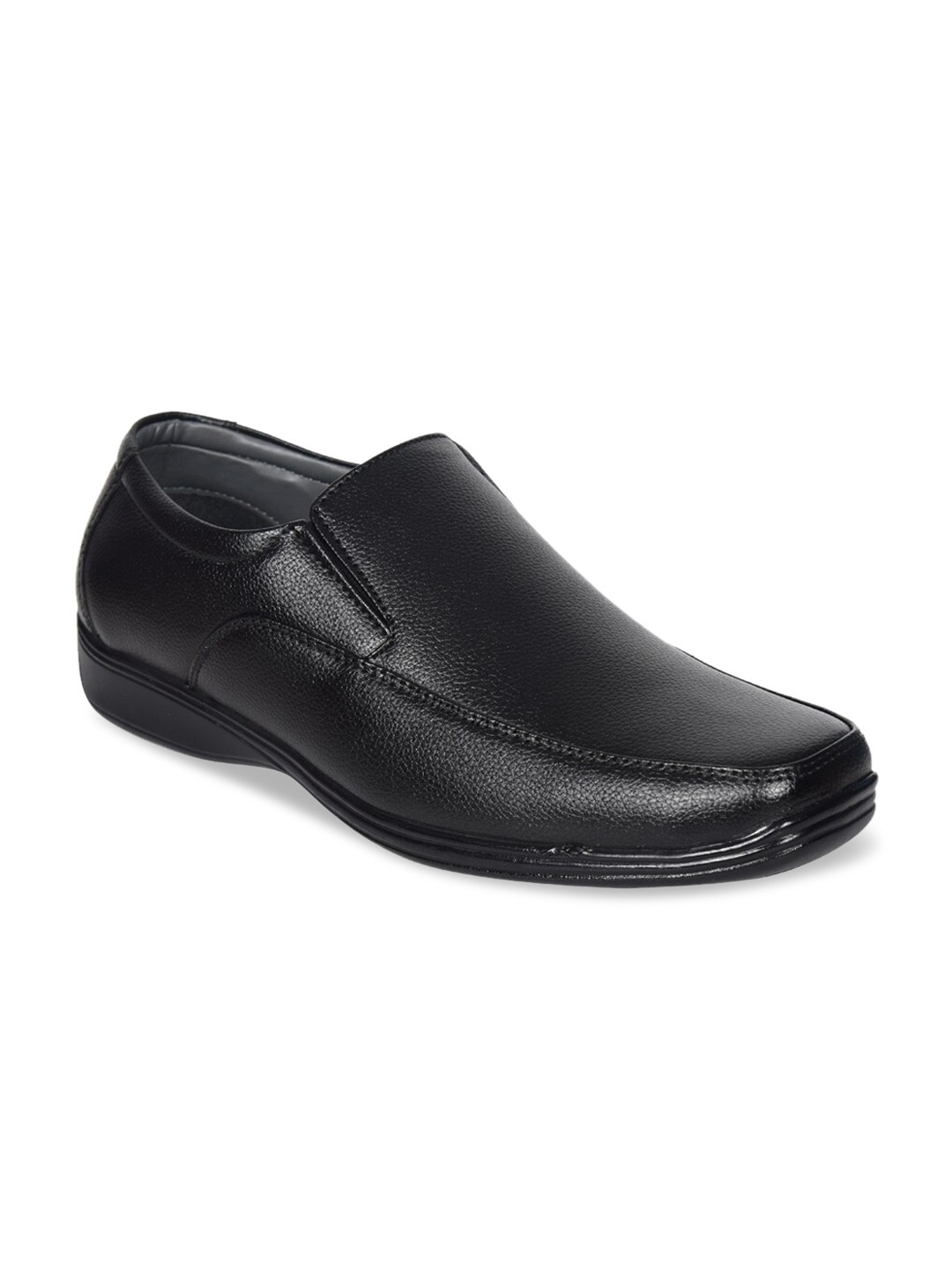 

Ajanta Men Black Solid Formal Slip-On Shoes