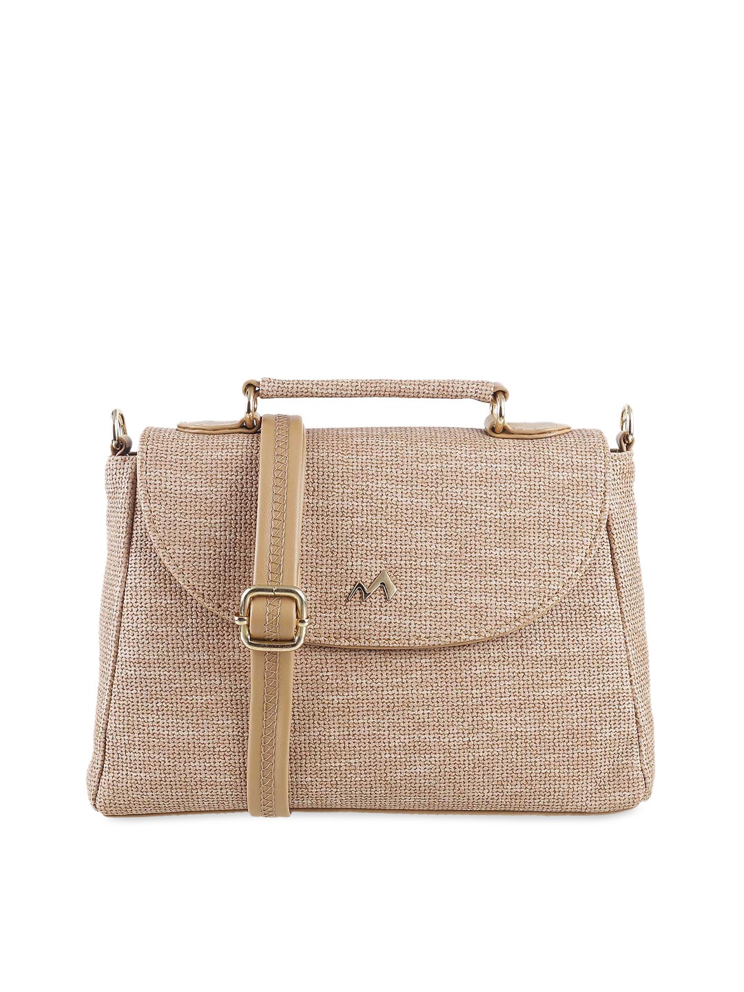 

Metro Beige Textured PU Swagger Satchel