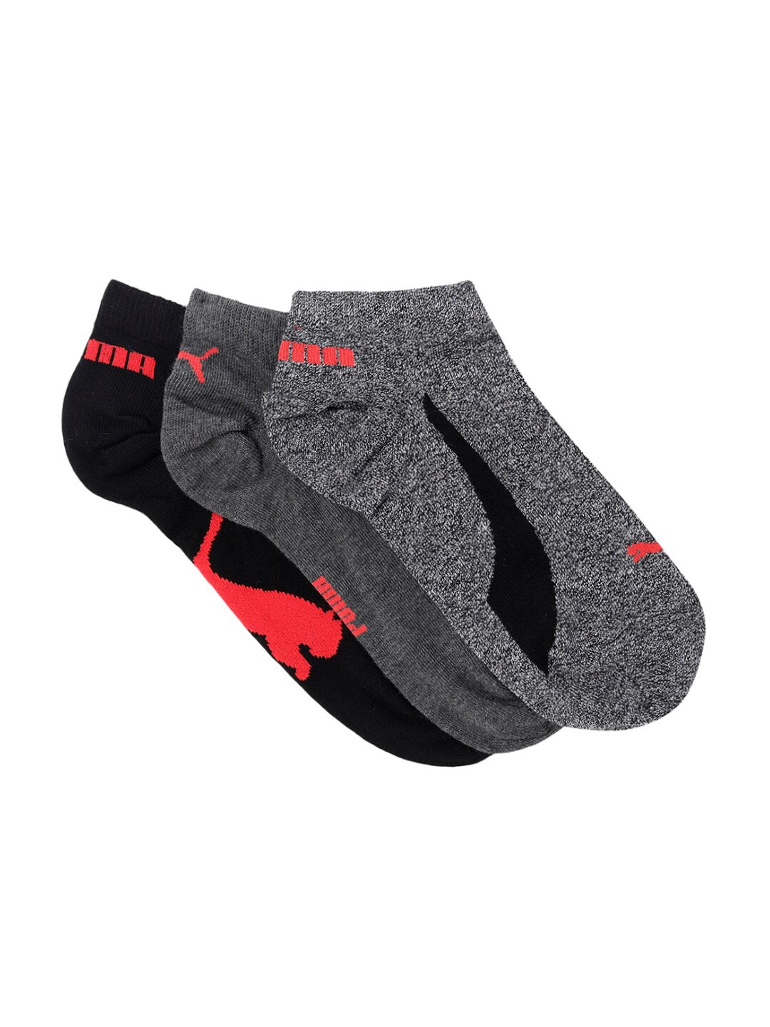 

Puma Black & White Pack of 3 Ankle-Length Socks