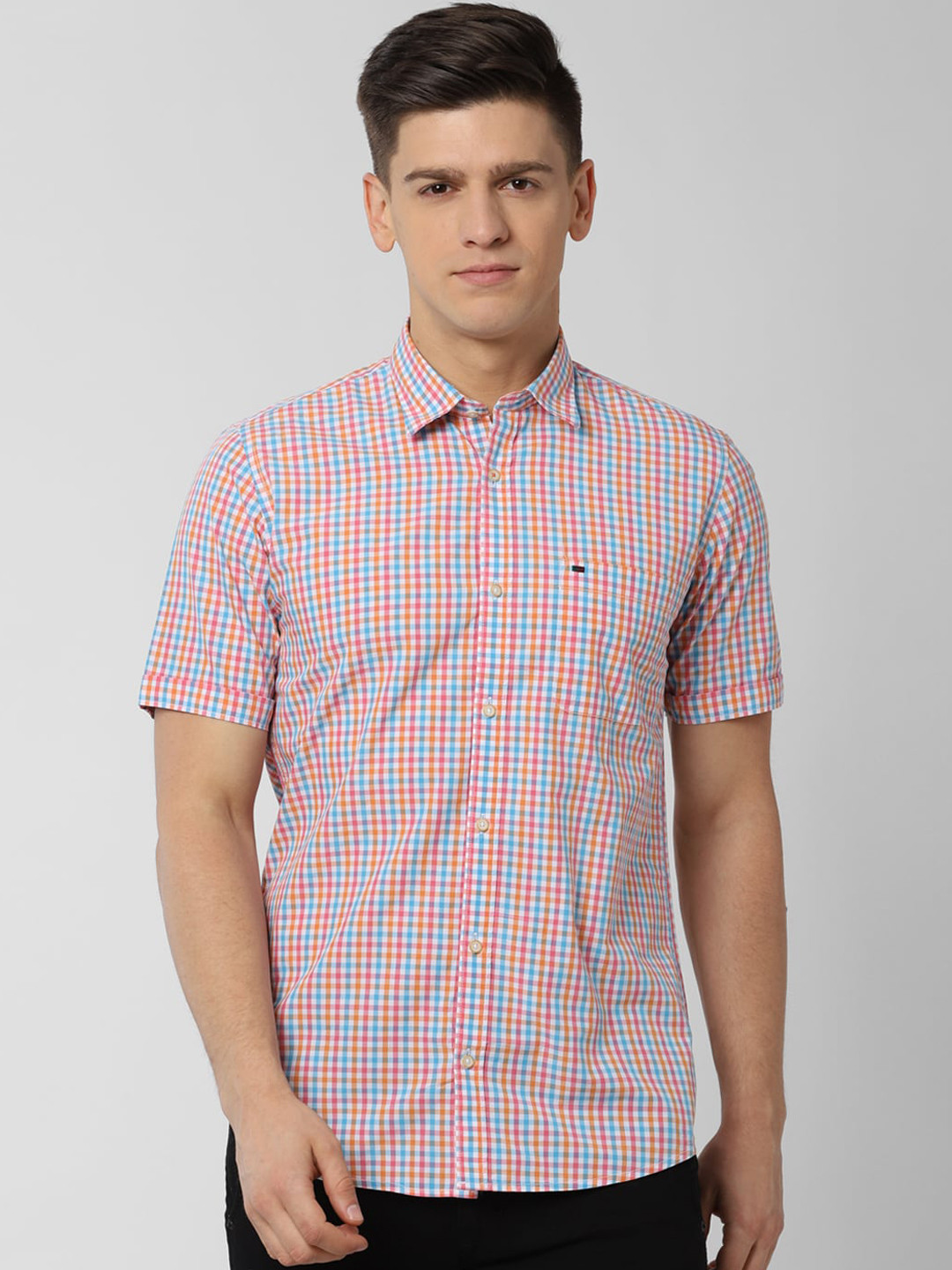 

Peter England Casuals Men Multi Slim Fit Checked Casual Shirt