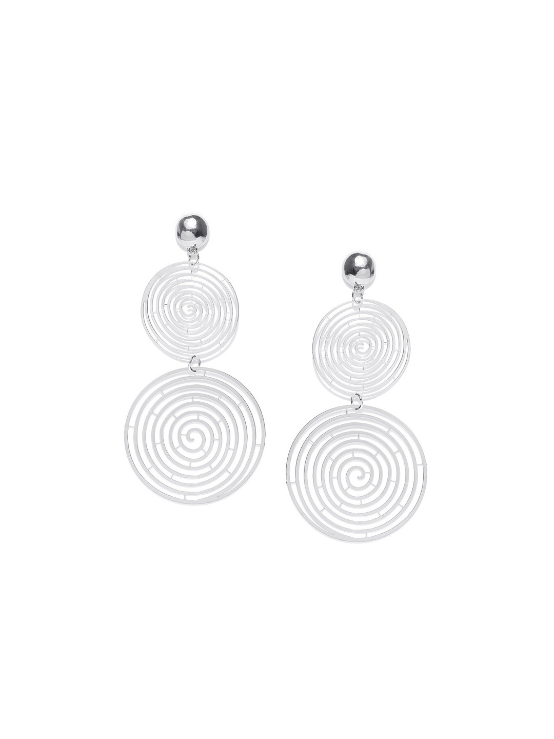 

ChicMela Silver Contemporary Drop Earrings