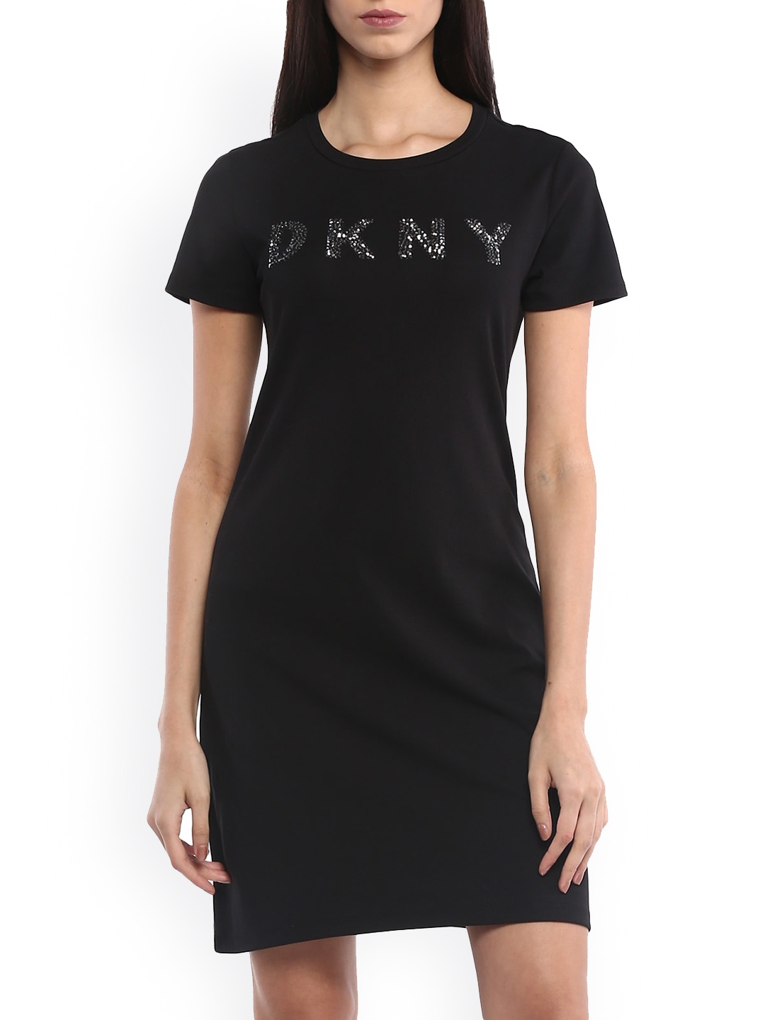 

DKNY Black T-shirt Midi Dress