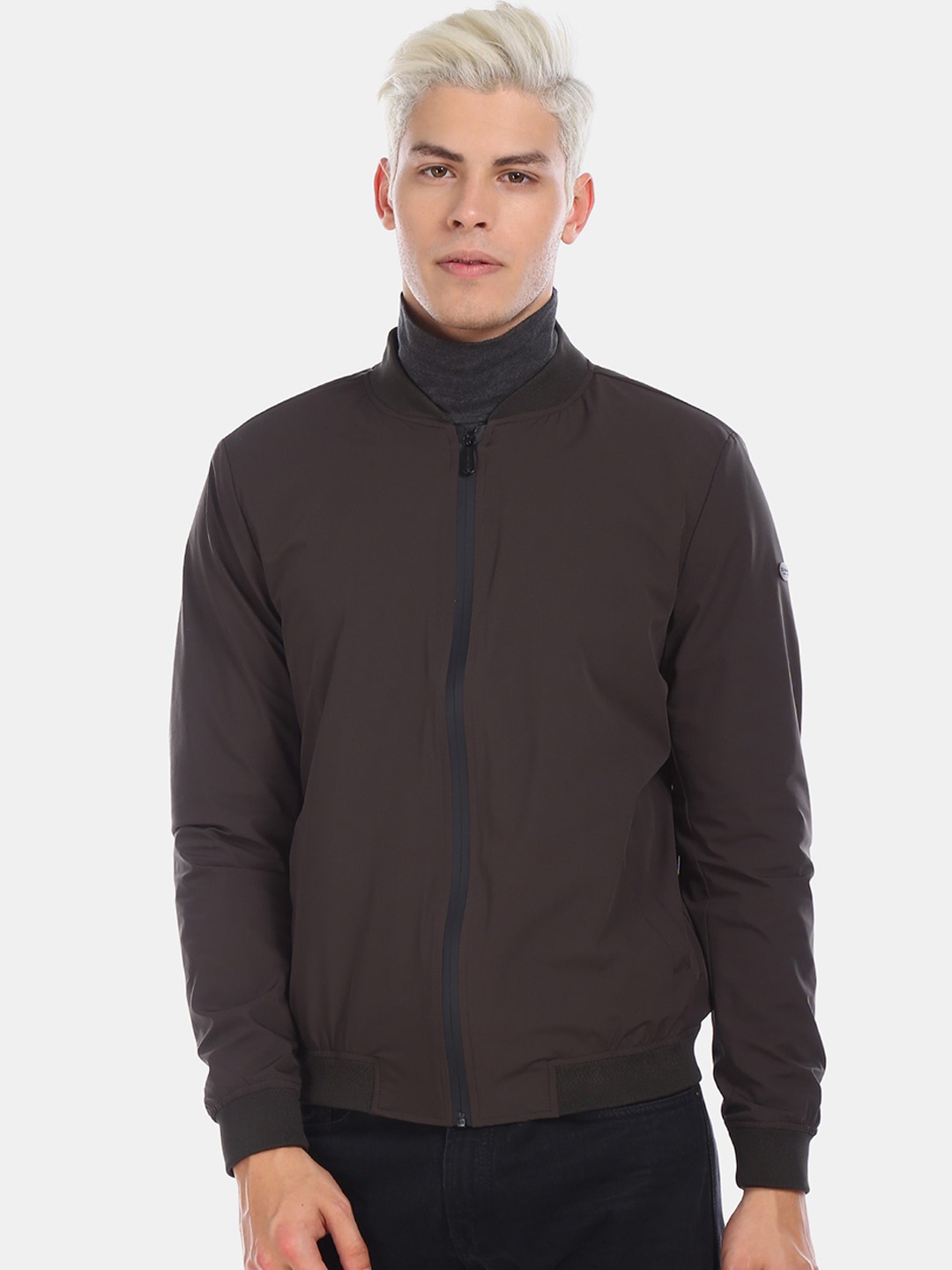 

U S Polo Assn Men Brown Bomber Jacket