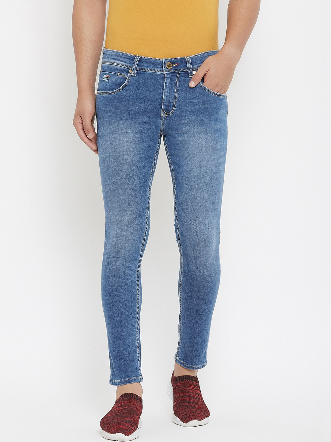 

American Archer Men Blue Tapered Fit Low-Rise Medium Fade Jeans