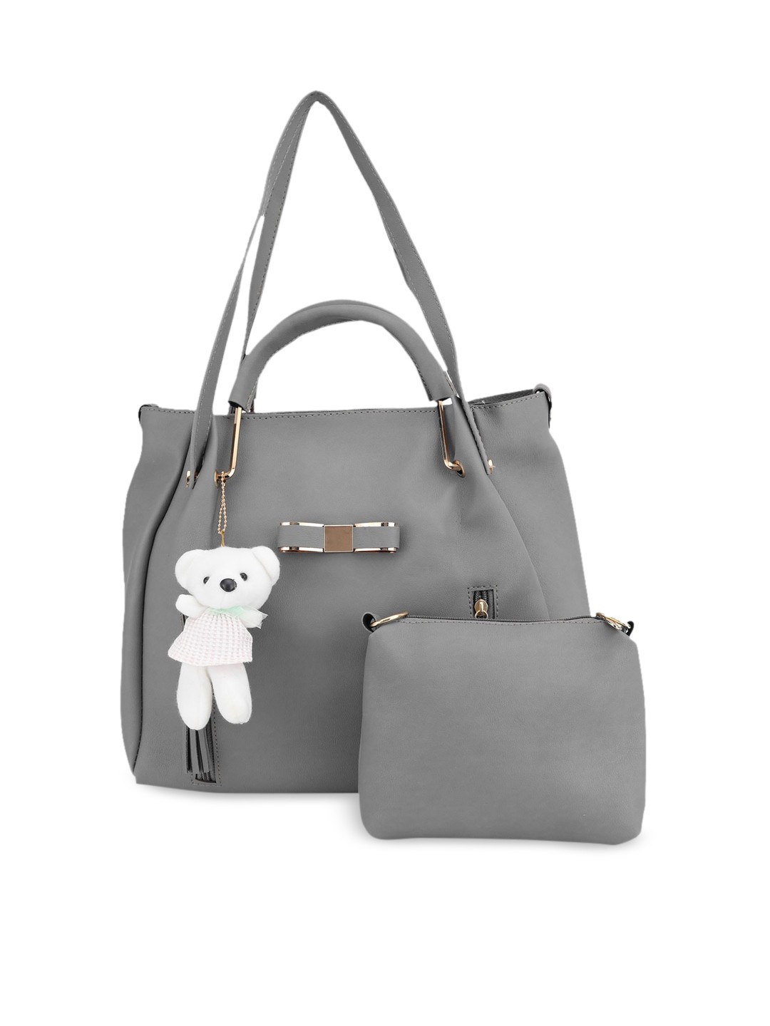 

Stropcarry Grey Solid Shoulder Bag With Pouch