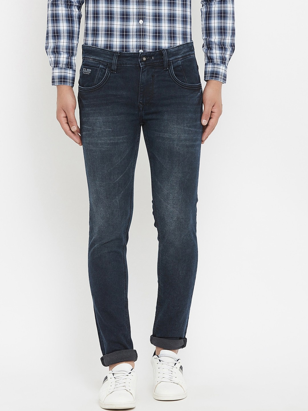 

Canary London Men Blue Smart Skinny Fit Low-Rise Light Fade Stretchable Jeans