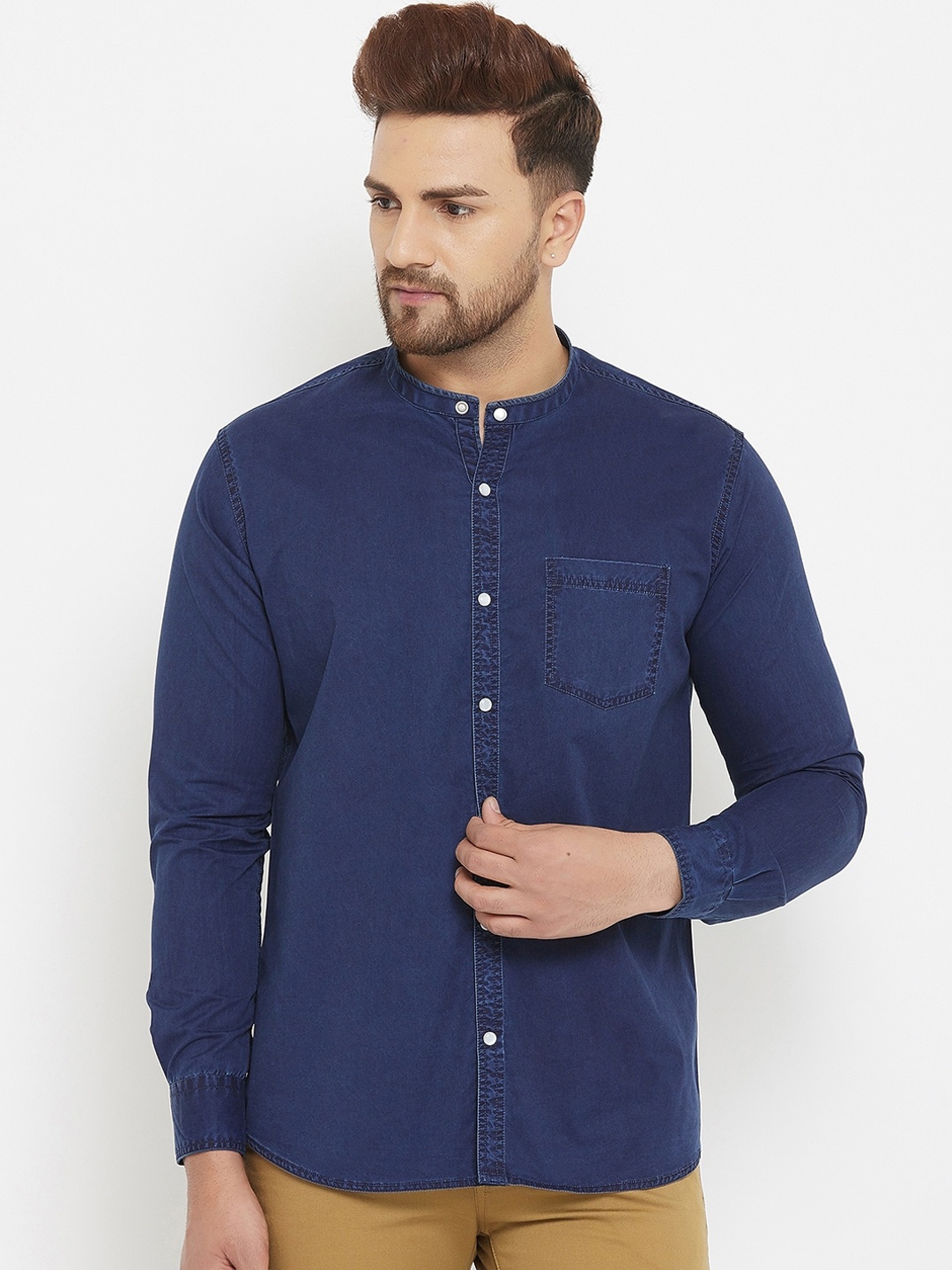 

Canary London Men Blue Slim Fit Casual Shirt