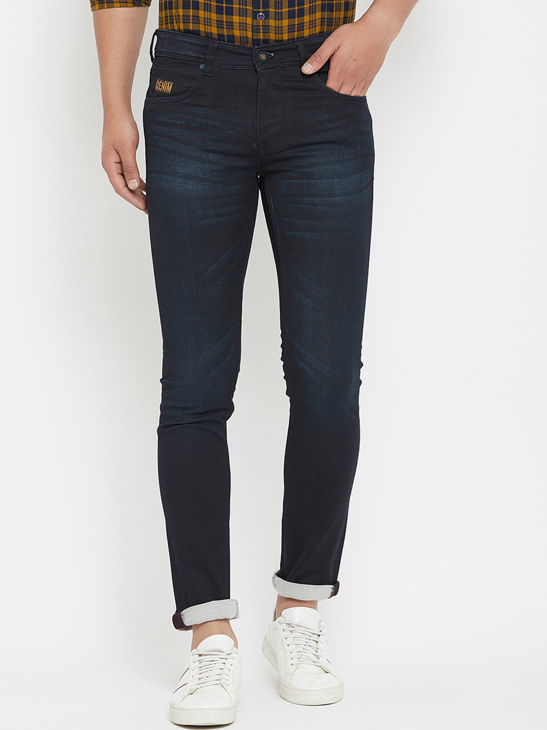 

Canary London Men Blue Skinny Fit Low-Rise Light Fade Jeans