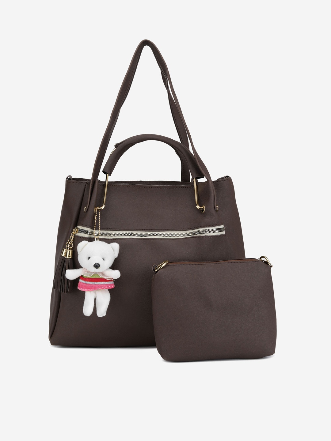 

Stropcarry Brown Solid Shoulder Bag with Pouch