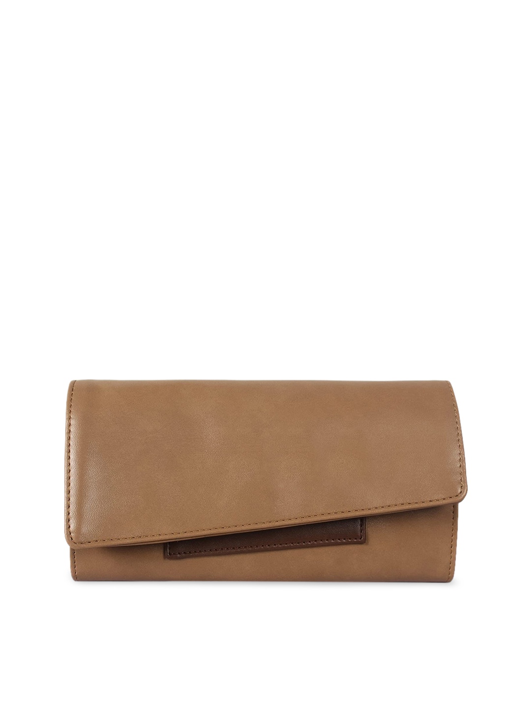 THE CLOWNFISH Gracy Women Brown Solid Envelope Clutch