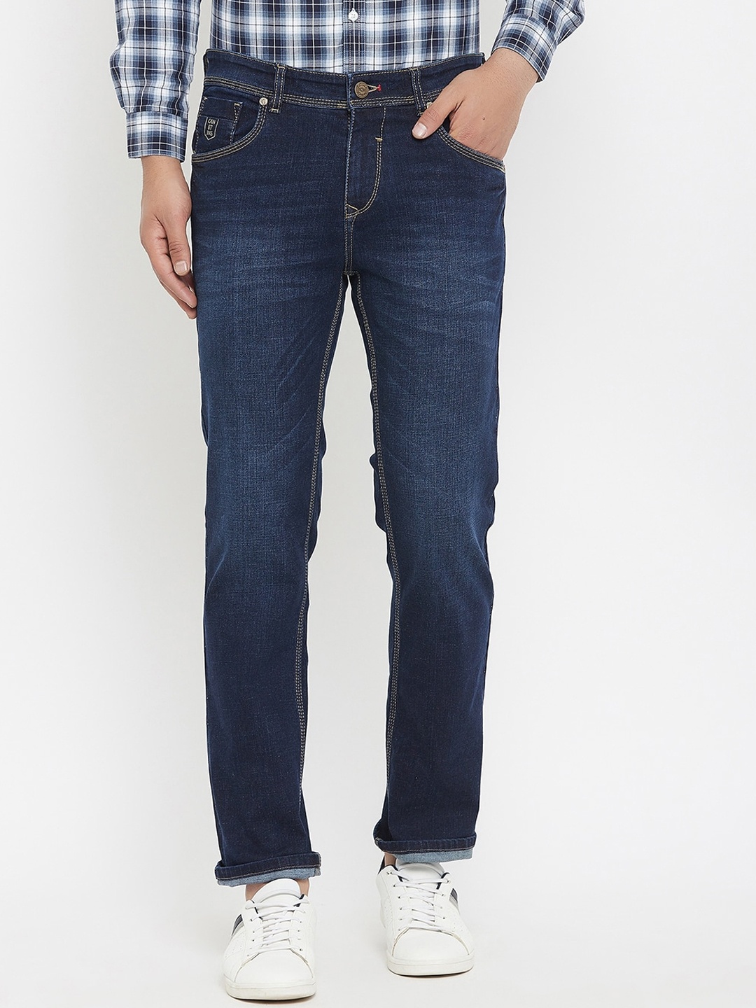 

Canary London Men Blue Straight Fit Medium Fade Jeans