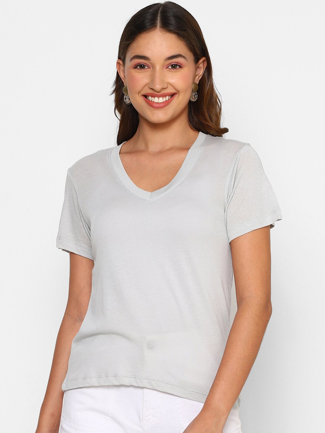 

FOREVER 21 Grey Regular Top