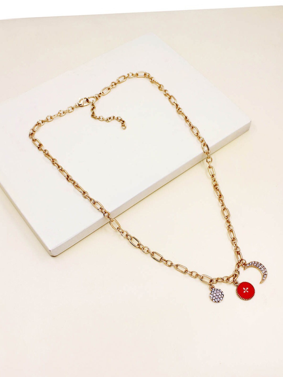 

Runway Ritual Gold-Toned & Red Gold-Plated Necklace