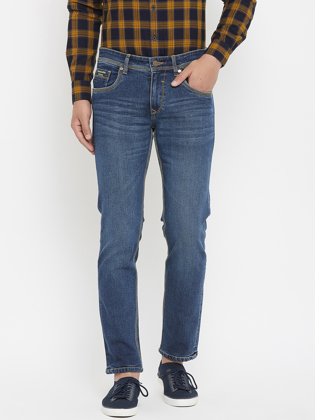 

Canary London Men Blue Slim Fit Low-Rise Light Fade Jeans