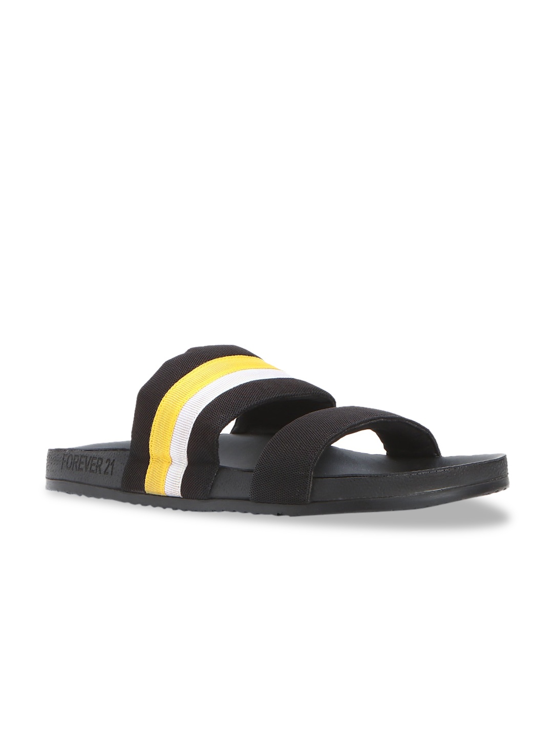 

FOREVER 21 Men Multicoloured Striped Open Toe Flats, Multi