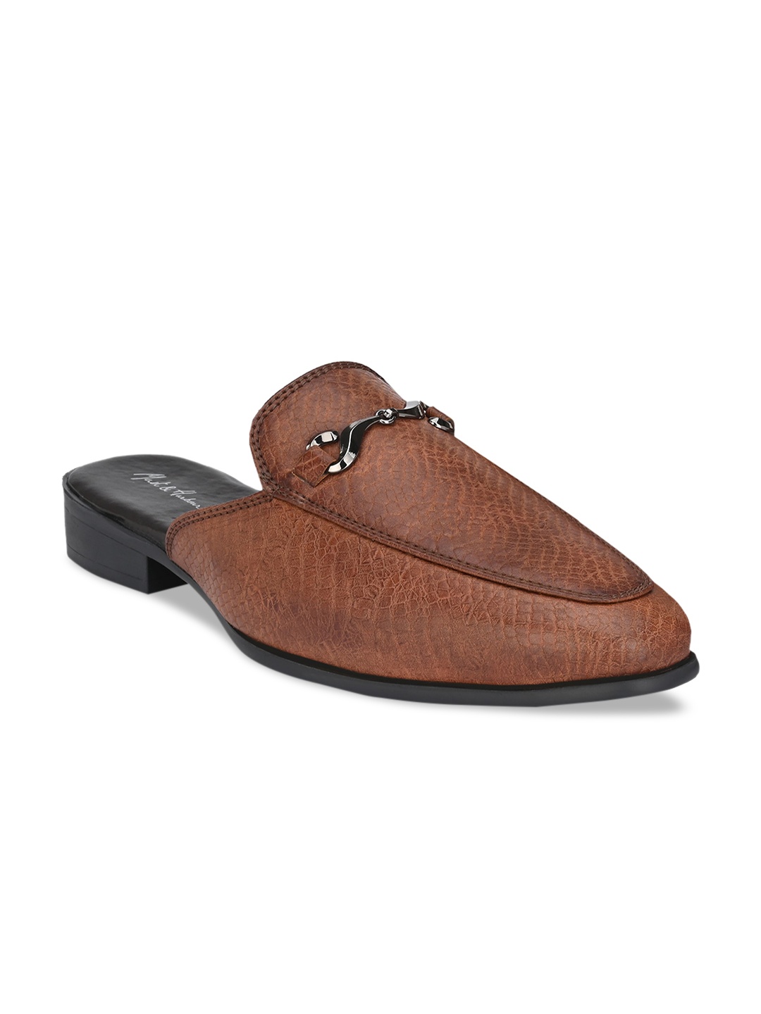 

Mast & Harbour Men Brown Textured Mules