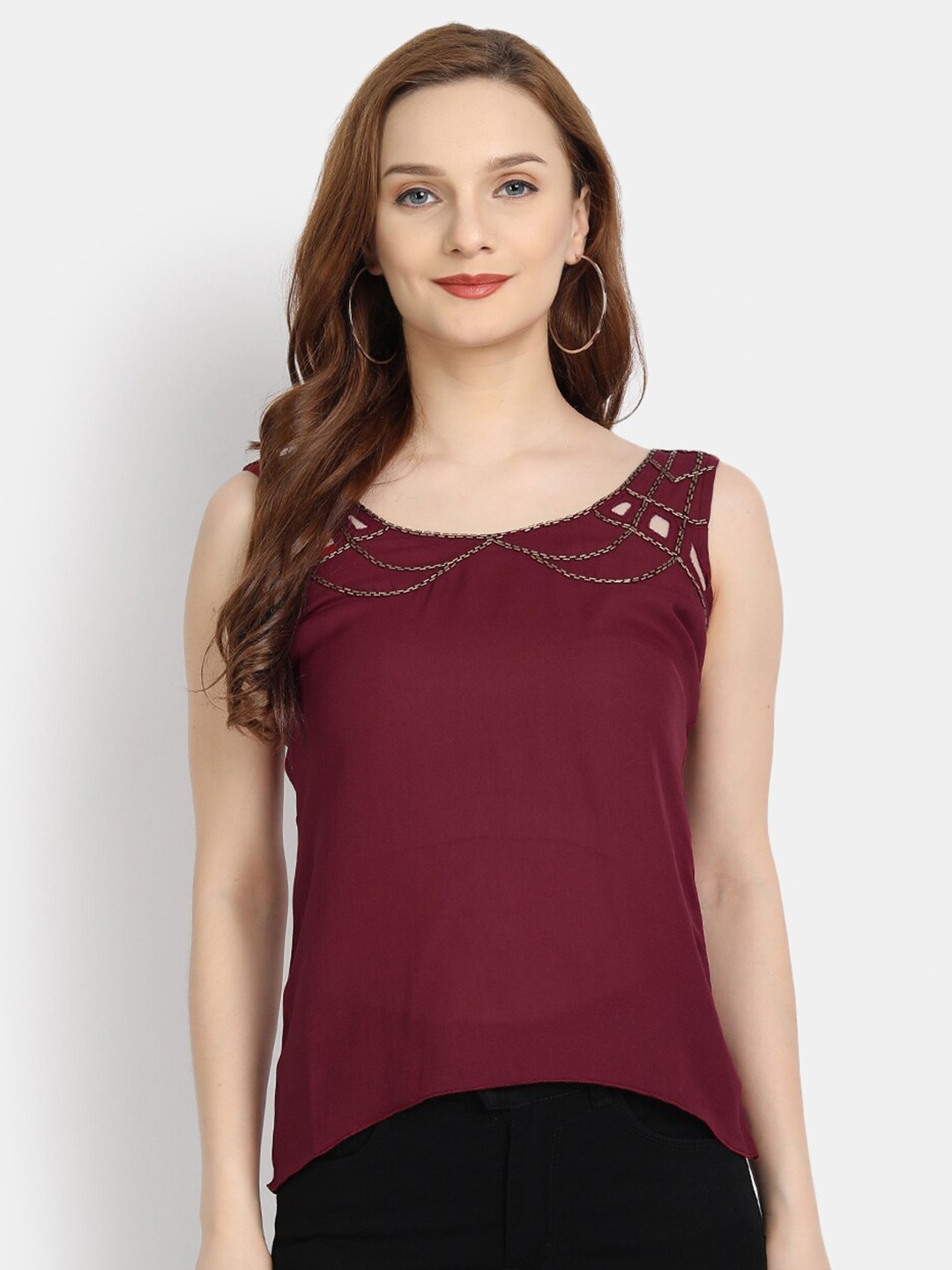 

LY2 Rust Crepe High-Low Top
