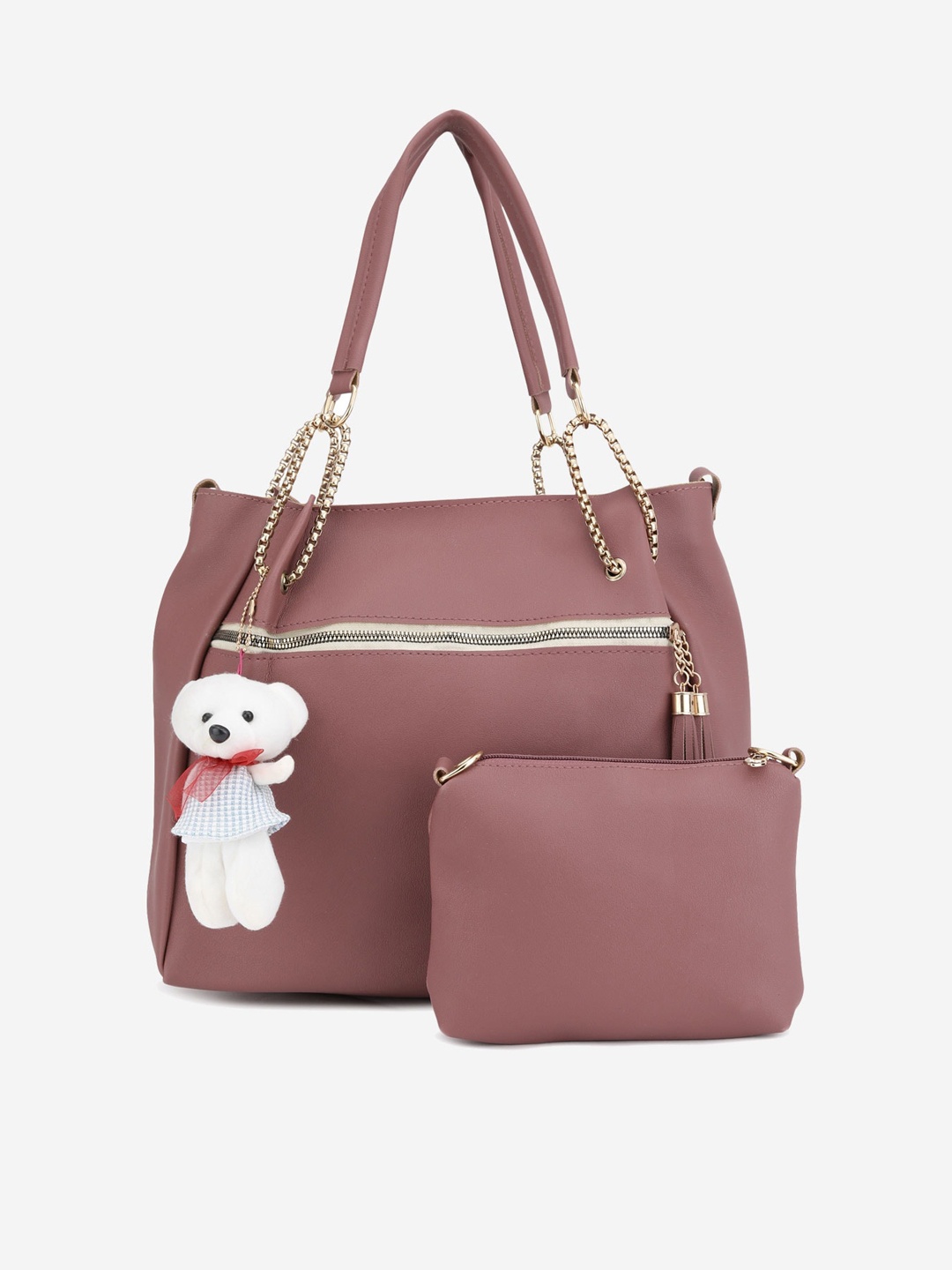 

Stropcarry Women Maroon Copper-toned Structured Shoulder Bag With Pouch