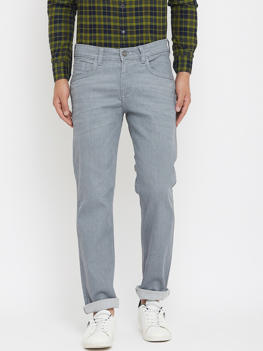 

Canary London Men Grey Straight Fit Jeans