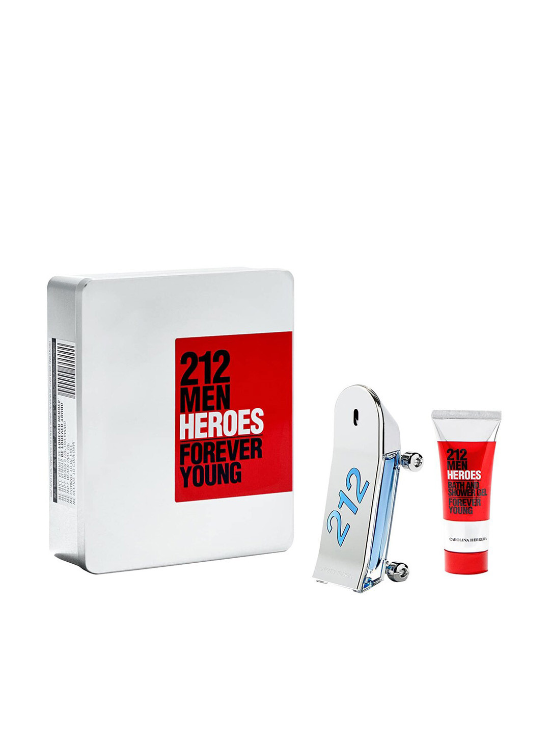 

Carolina Herrera 212 Heroes Man Eau de Toilette 90ml with Body Wash 100ml, Transparent