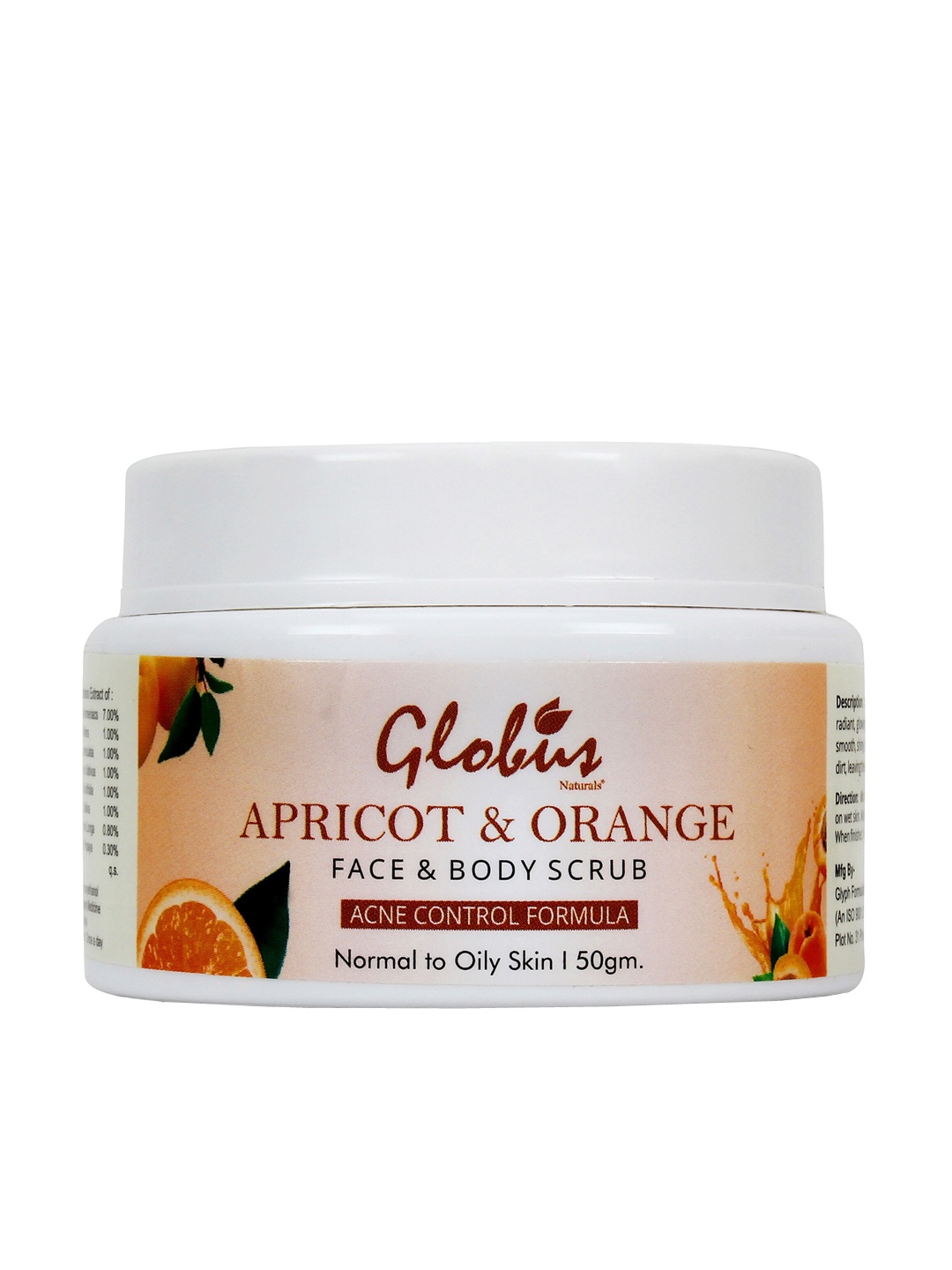 

Globus naturals Apricot Face & Body Scrub - 50 g, Orange