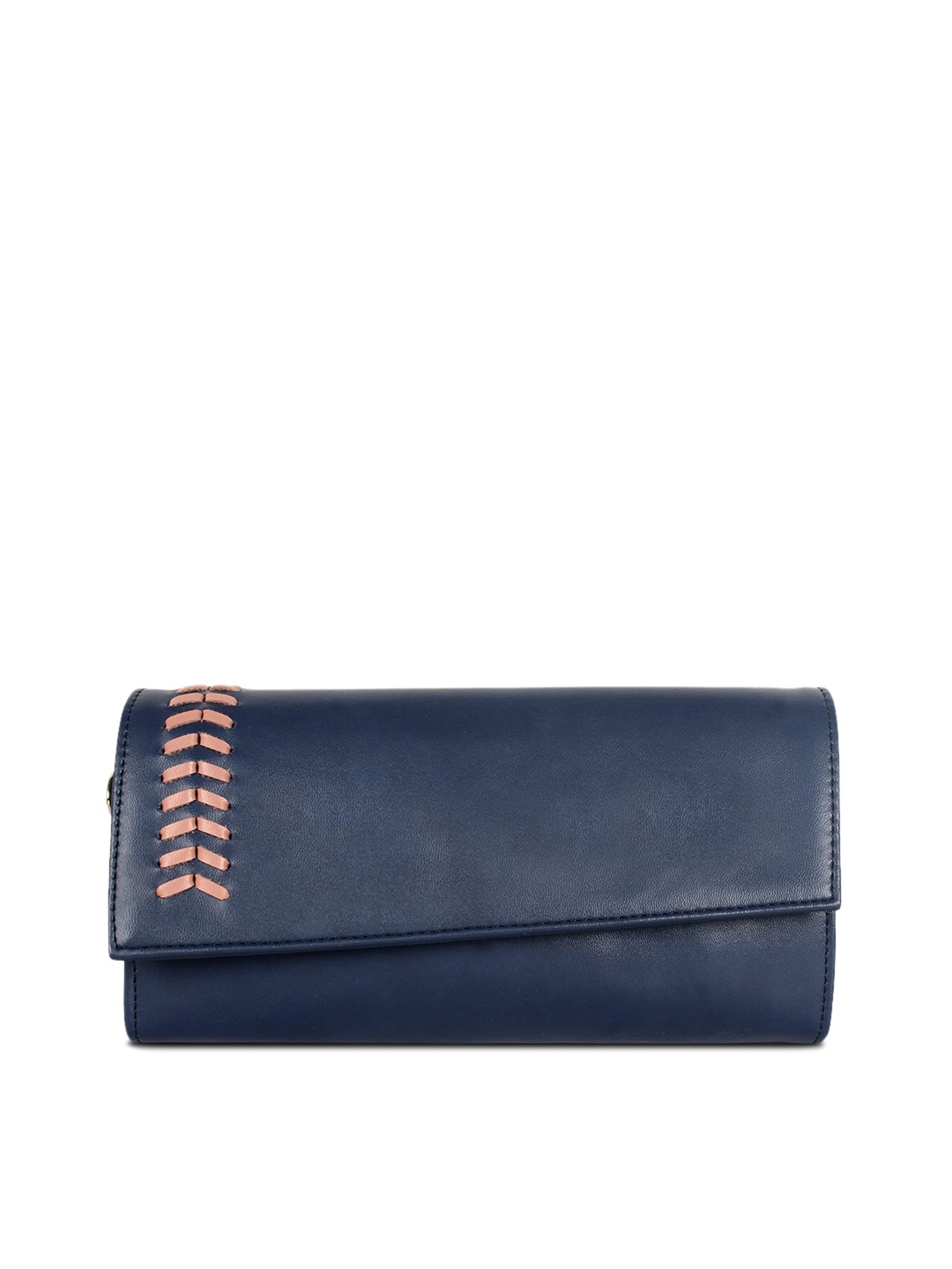 

THE CLOWNFISH Myra Navy Blue Solid Envelope Clutch