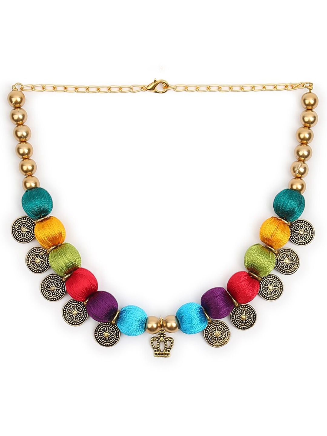 

AKSHARA Gold-Toned & Yellow Choker Necklace