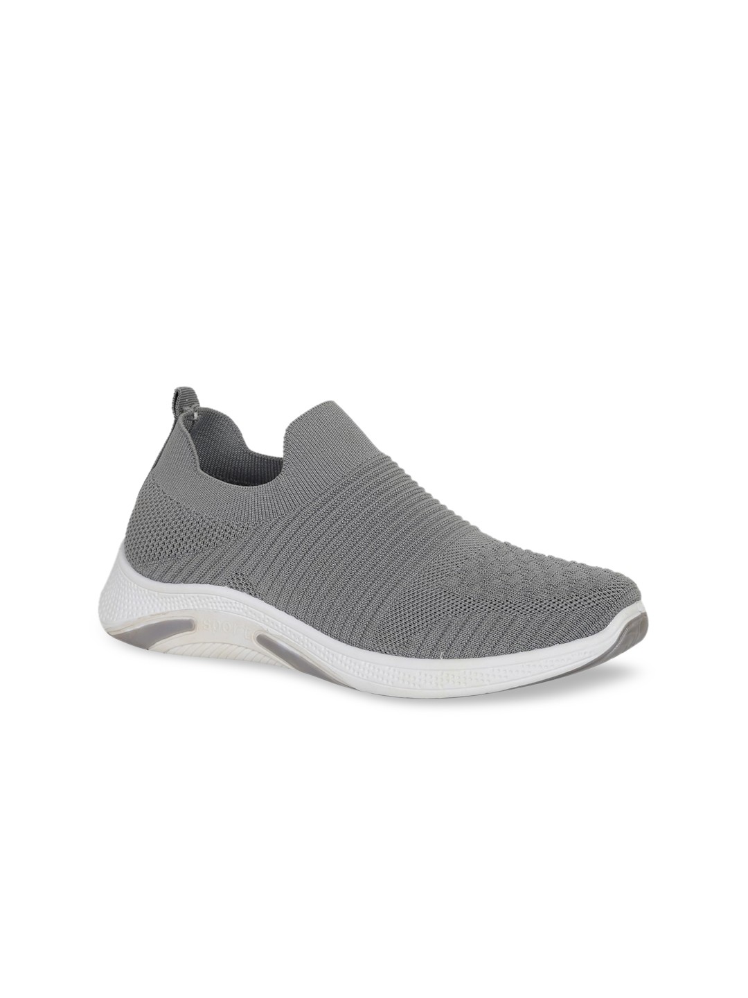 

WOMENS BERRY Women Grey Woven Design Slip-On Sneakers