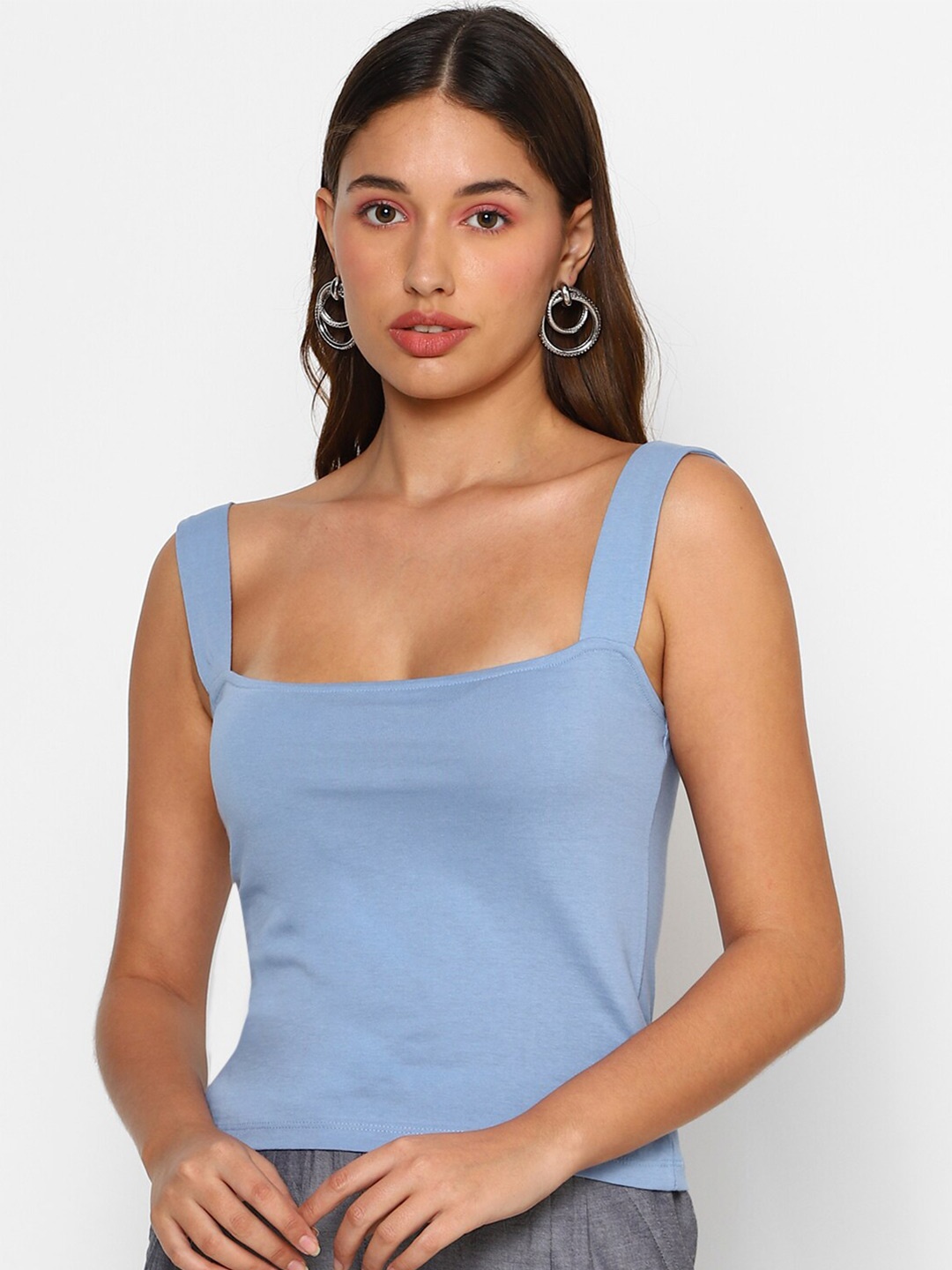 FOREVER 21 Women Blue Regular Top