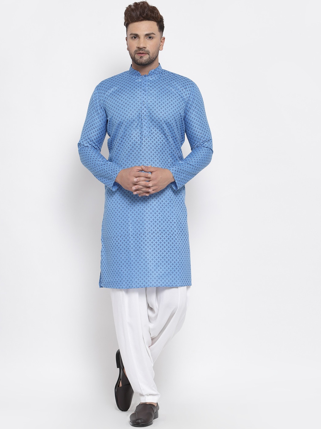 

MAXENCE Men Blue Kurta with Pyjamas