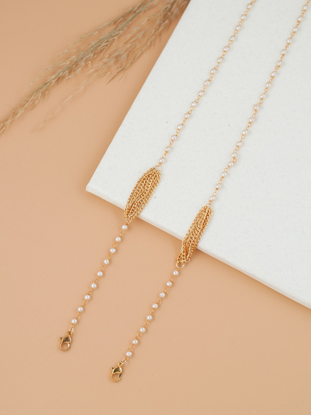 

Shoshaa Women Gold-Toned Mask Chain