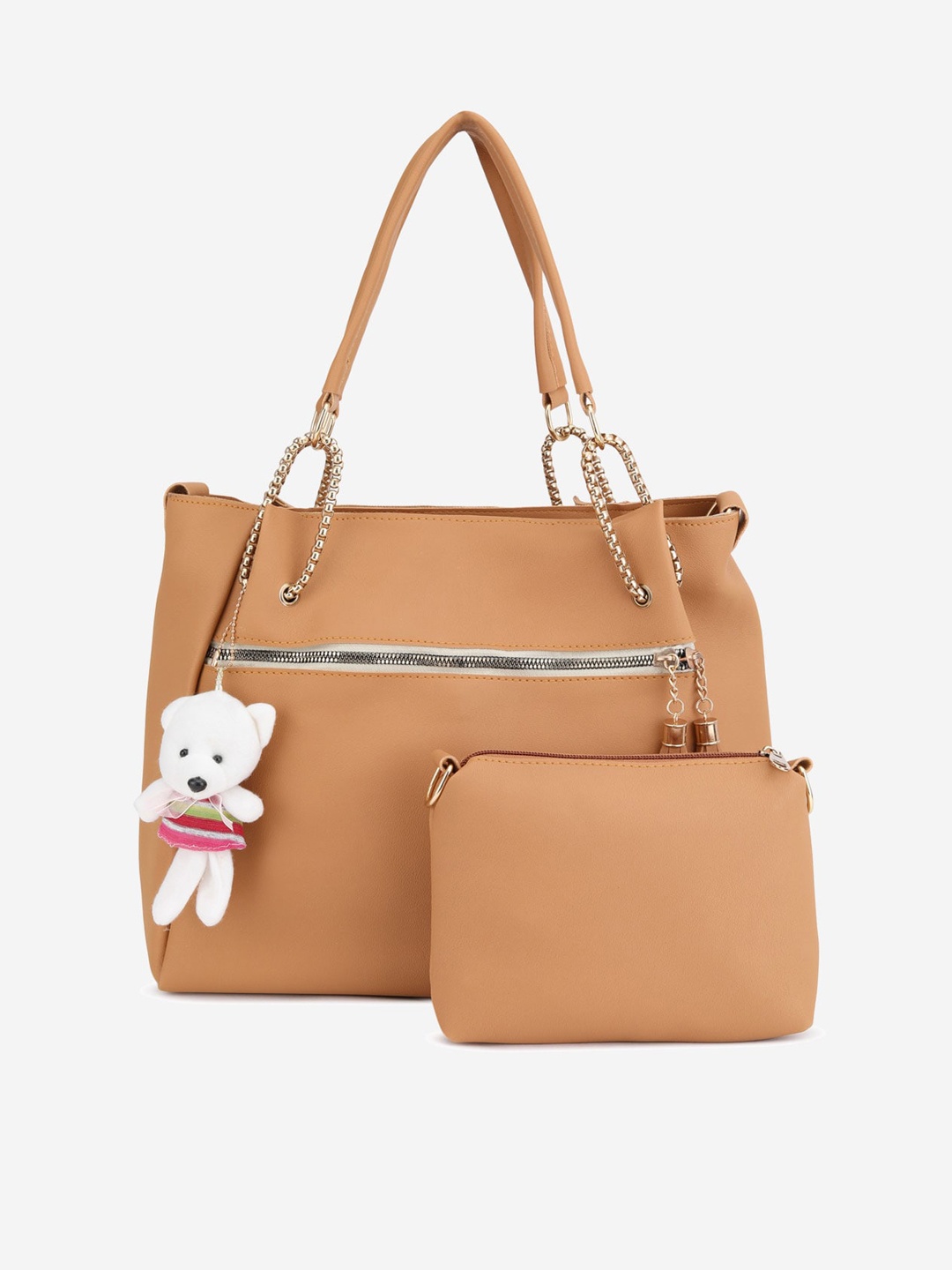 Stropcarry Mustard Structured Shoulder Bag With Pouch