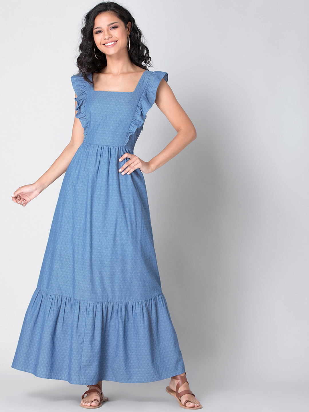 

FabAlley Women Blue Maxi Dress