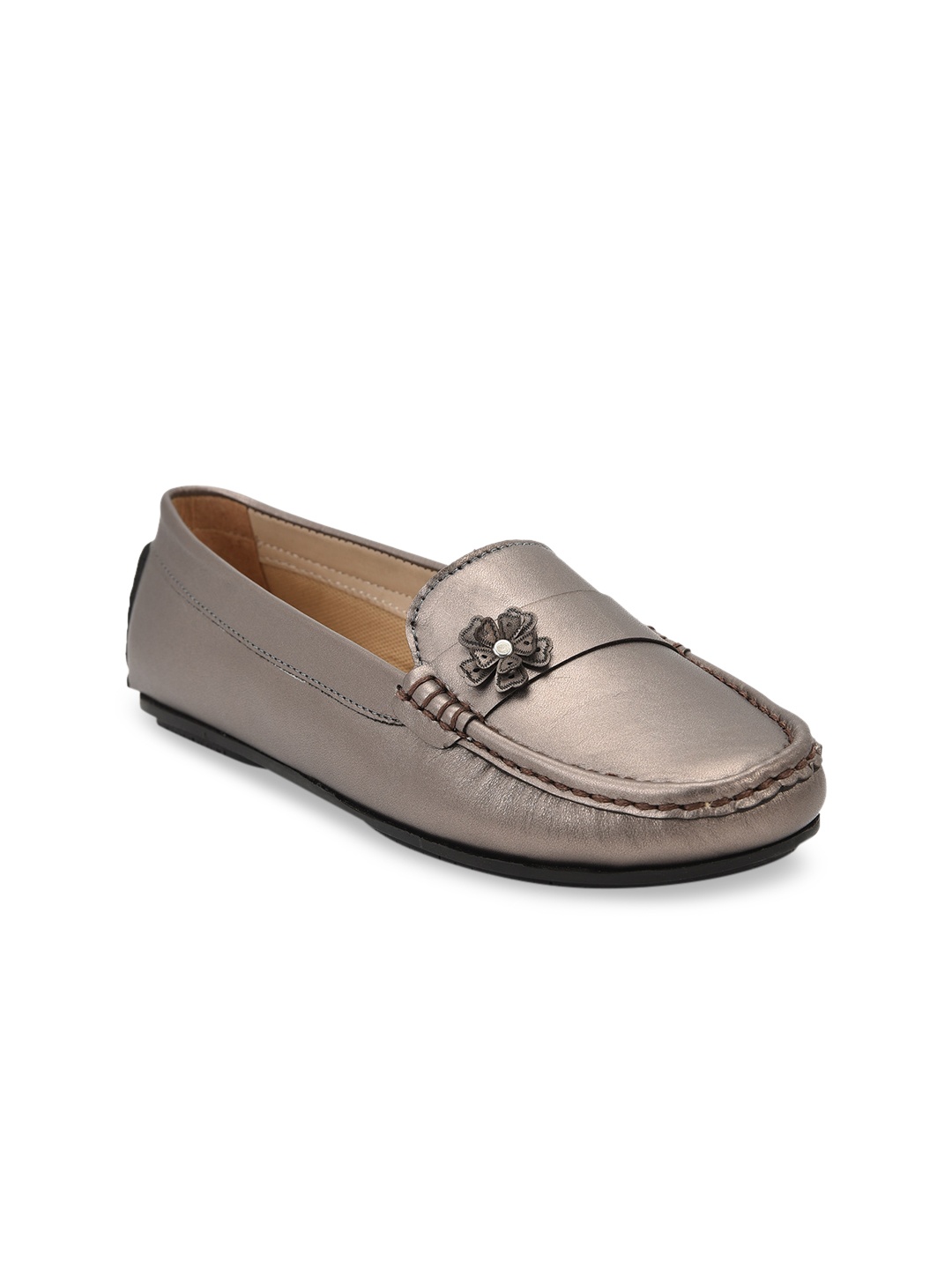 

Liberty Women Gunmetal-Toned Ballerinas Flats, Metallic