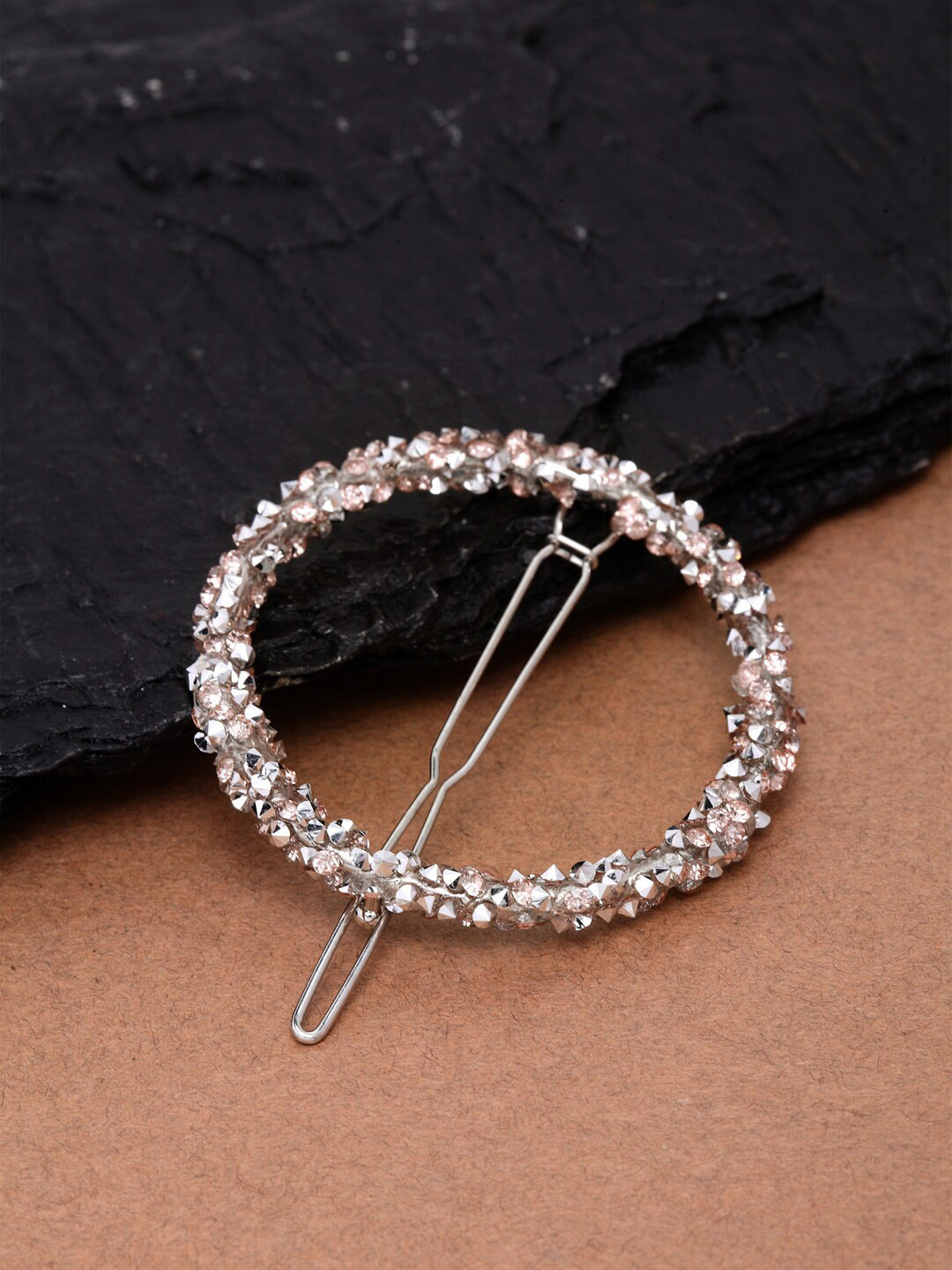 

Ferosh Women Pink Embellished Bobby Pins
