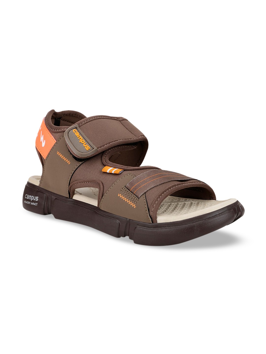 

Campus Men Camel Brown Solid Sports Sandals