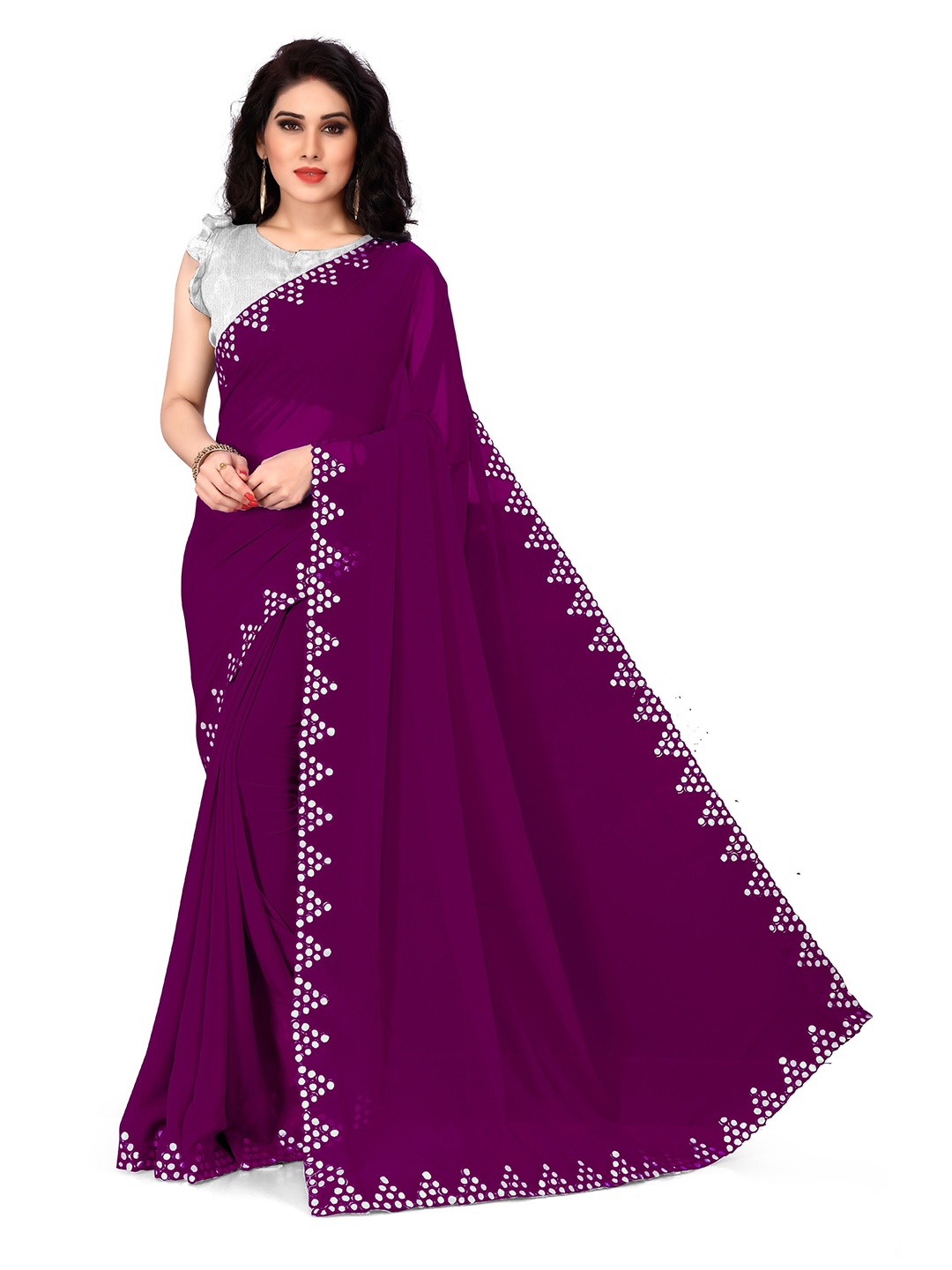 

KALINI Violet Faux Georgette Saree
