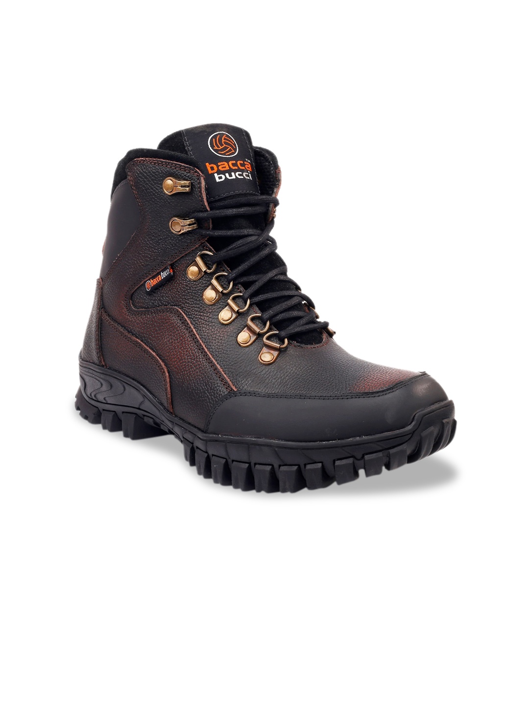 

bacca bucci Men Brown PU Flat Boots