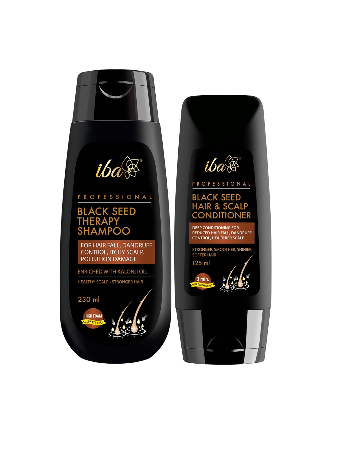 

Iba Black Seed Therapy Shampoo + Conditioner Combo, White