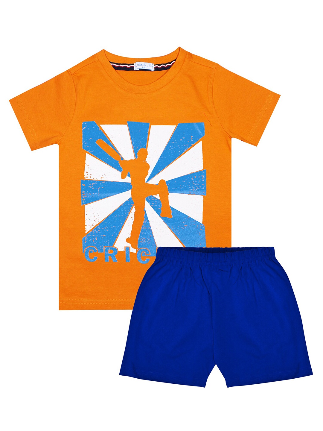 

Luke & Lilly Boys Multicoloured Printed T-shirt with Shorts, Multi