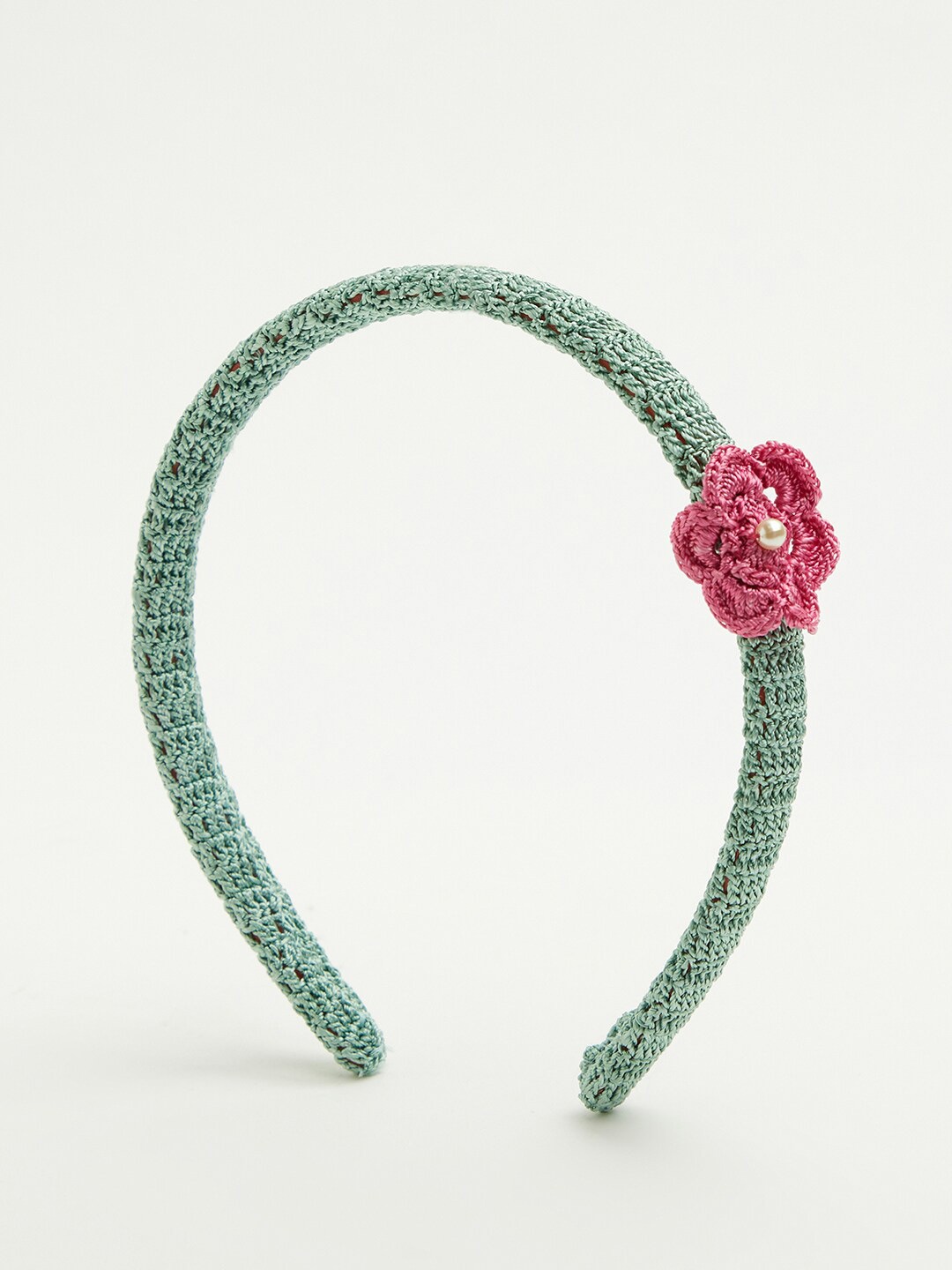 

Fabindia Women Green & Pink Hairband