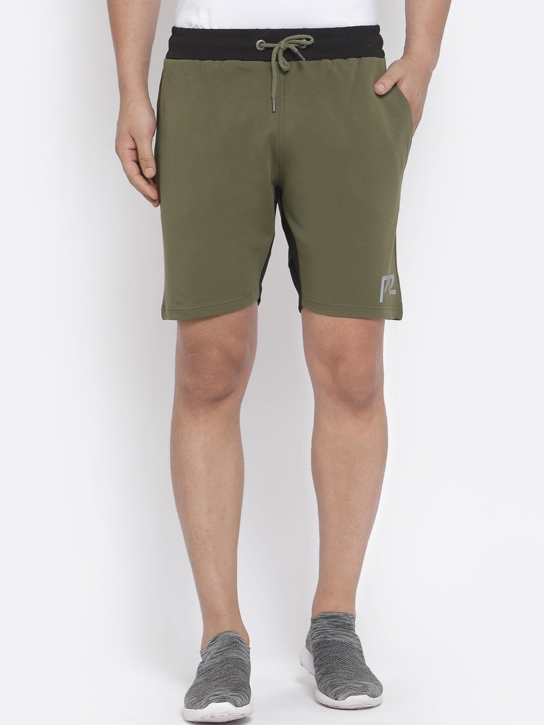 

Pepe Jeans Men Olive Green Mid-Rise Regular Shorts