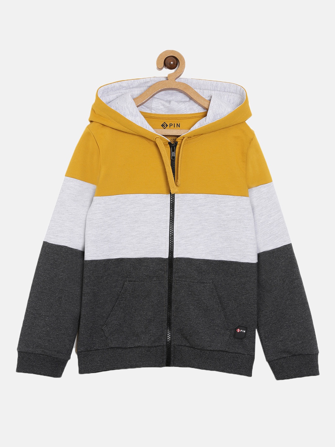 3PIN Boys Multicoloured Colourblocked Sweatshirt, Multi