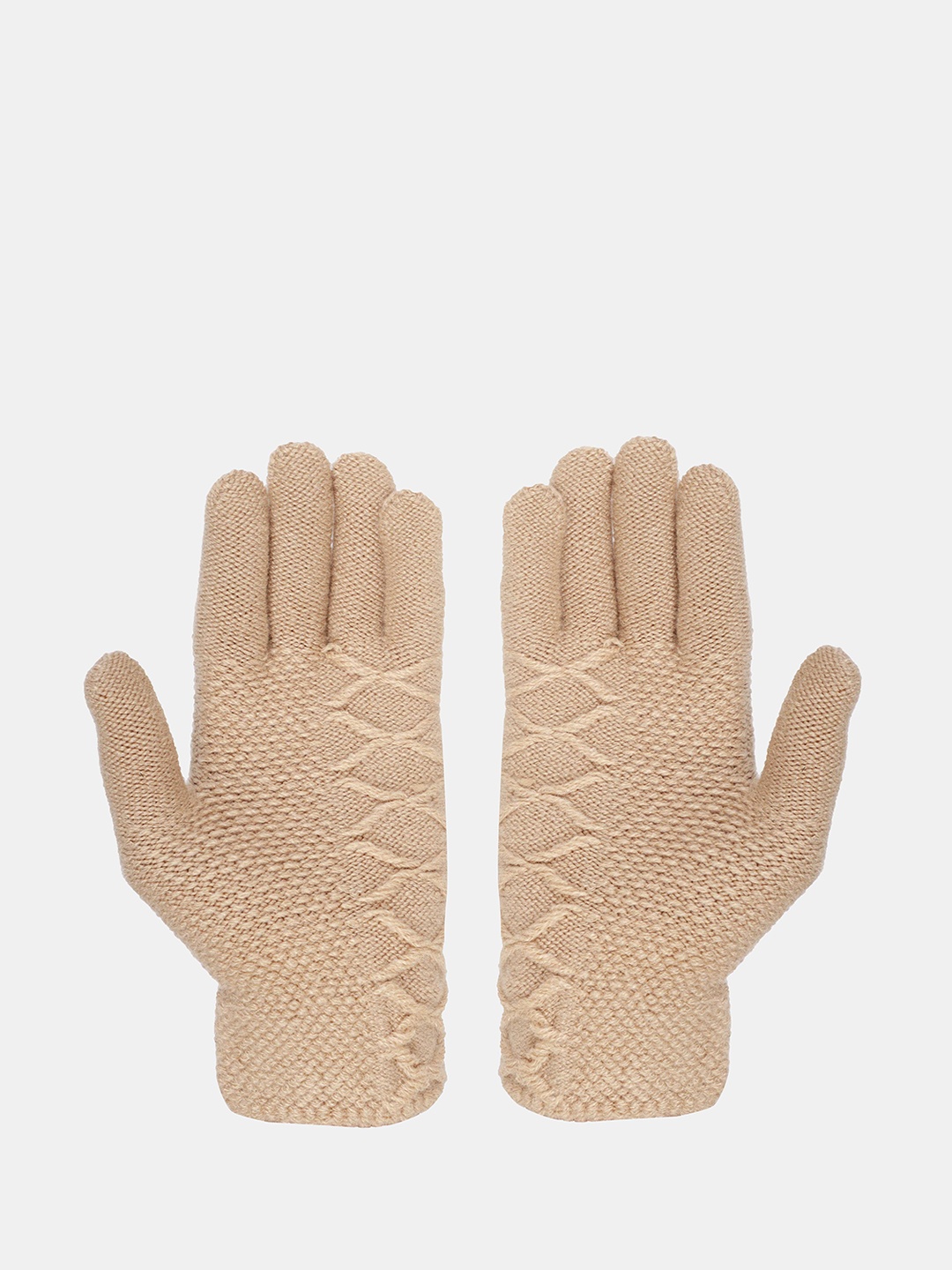 

FabSeasons Unisex Brown Acrylic Woolen Winter Gloves