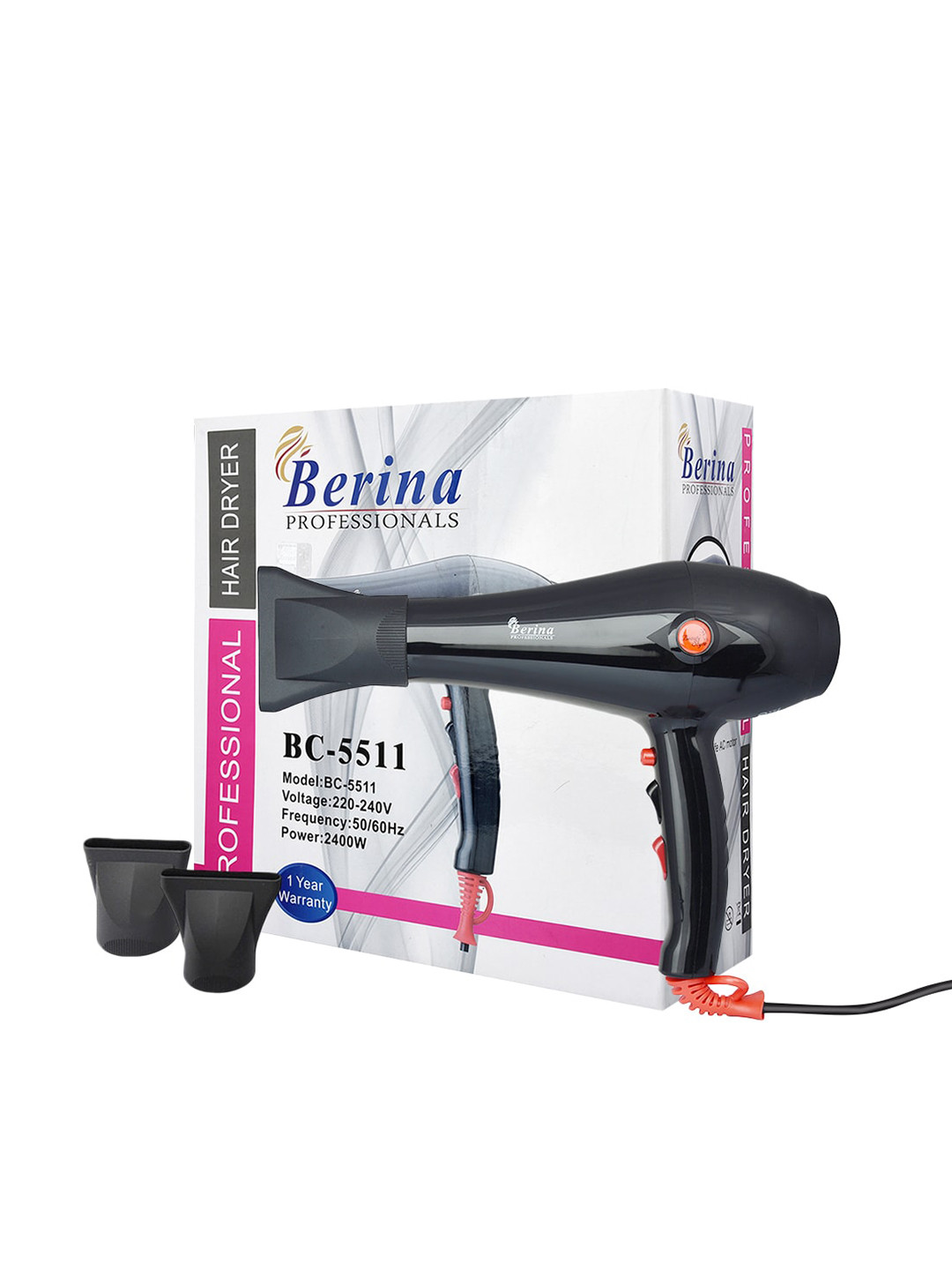

Berina Black Professional Hair Dryer BC-5511(2400W)