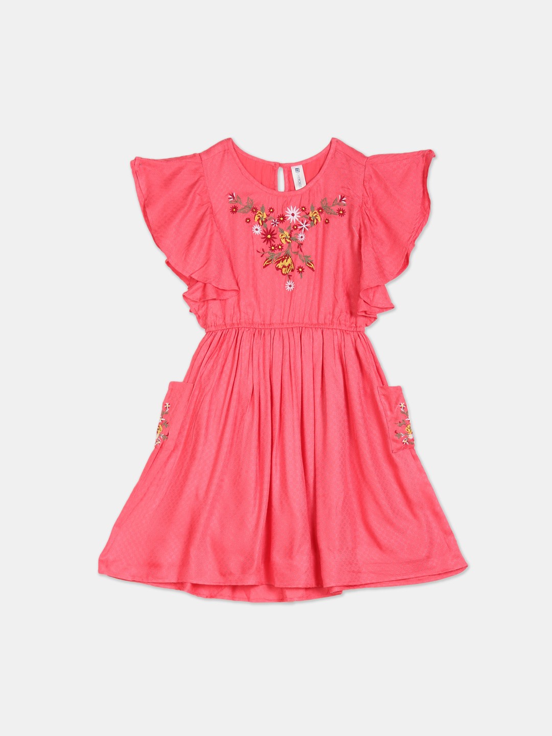 

Cherokee Coral Floral Dress