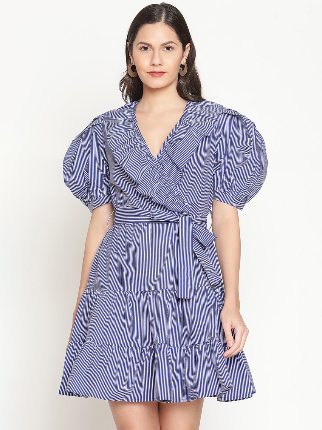 

VANCA ECO Blue Striped Dress
