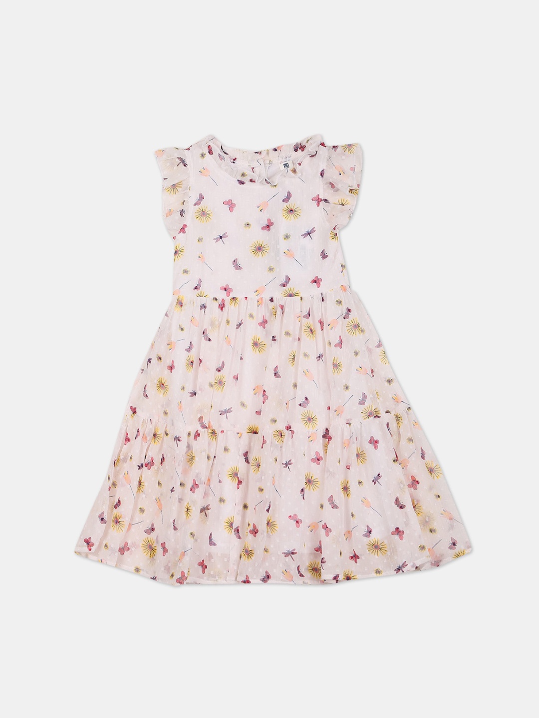 

Cherokee White Floral A-Line Dress