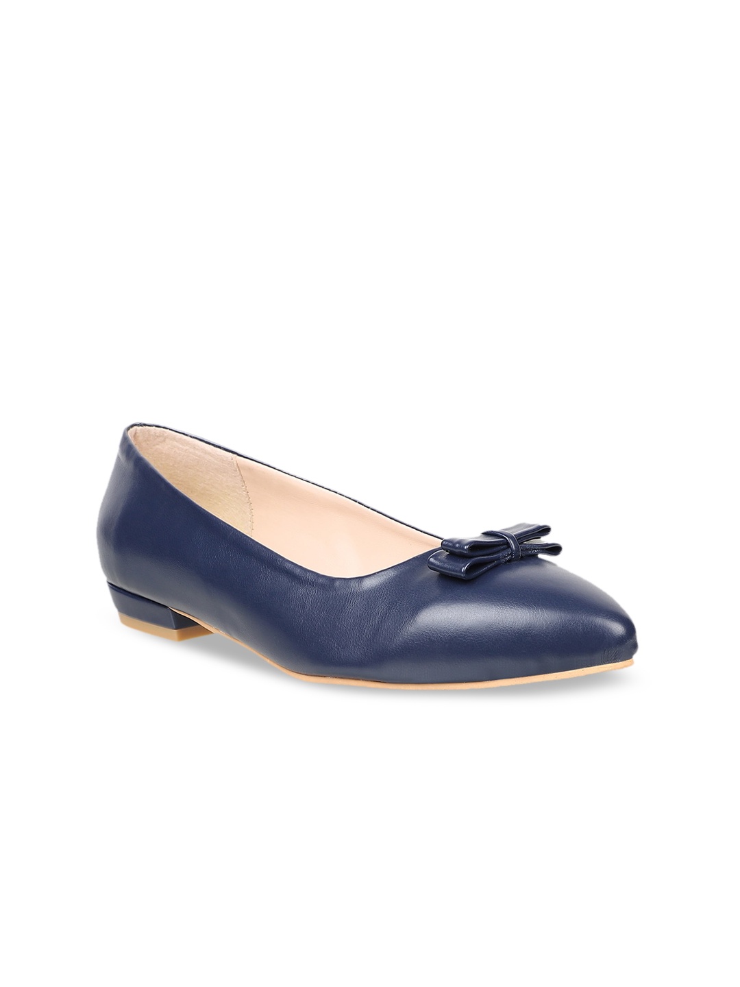 

Sherrif Shoes Women Navy Blue Ballerinas with Bows Flats
