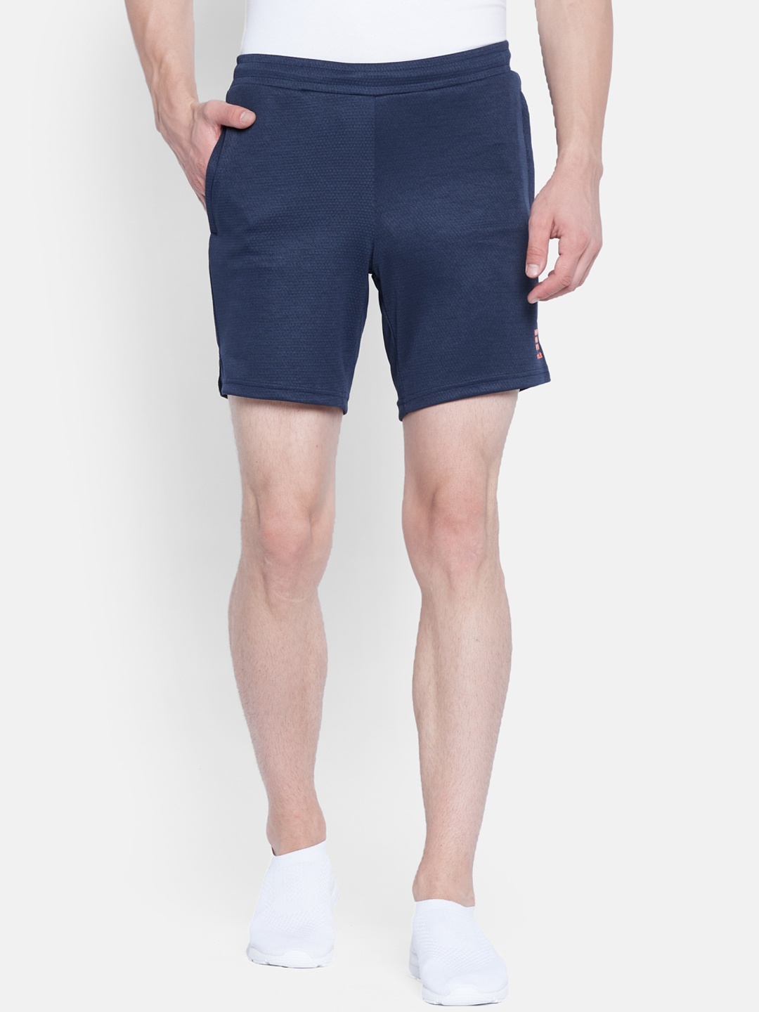 

rock it Men Navy Blue Mid-Rise Sports Shorts